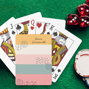 Abstracte standaardkleurenblokstreep Aangepast Pokerkaarten