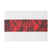 Abstracte Star Bat Bar Mitzvah Belly Band Wrap Uitnodigingen Wikkel (Achterkant Voorbeeld)