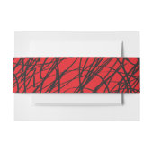 Abstracte Star Bat Bar Mitzvah Belly Band Wrap Uitnodigingen Wikkel (Voorkant Voorbeeld)