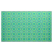 Abstracte Star Geometric - Lime Green en Blue Stof (Yard (91,4 cm))