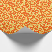 Abstracte Star Geometric - Oranje en Gold Cadeaupapier (Hoek)