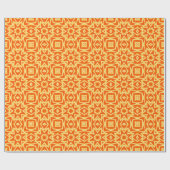 Abstracte Star Geometric - Oranje en Gold Cadeaupapier (Vlak)