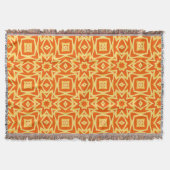 Abstracte Star Geometric - Oranje en Gold Deken (Voorkant)