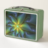 Abstracte Star, glimmende Blauwe Groene Golden Fra (Voorkant)