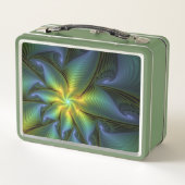 Abstracte Star, glimmende Blauwe Groene Golden Fra (Achterkant)