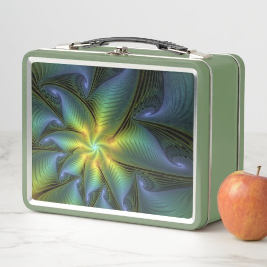 Abstracte Star, glimmende Blauwe Groene Golden Fra (In situ)