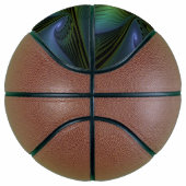 Abstracte Star, glimmende Blauwe Groene Golden Fra Basketbal (Rechts)