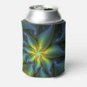 Abstracte Star, glimmende Blauwe Groene Golden Fra Blikjeskoeler (Blikje Achterkant)