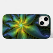 Abstracte Star, glimmende Blauwe Groene Golden Fra Case-Mate iPhone Case (Achterkant (horizontaal))