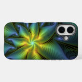 Abstracte Star, glimmende Blauwe Groene Golden Fra Case-Mate iPhone Case (Achterkant (horizontaal))