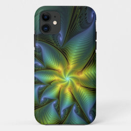 Abstracte Star, glimmende Blauwe Groene Golden Fra Case-Mate iPhone Case