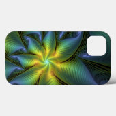 Abstracte Star, glimmende Blauwe Groene Golden Fra Case-Mate iPhone Case (Achterkant (horizontaal))