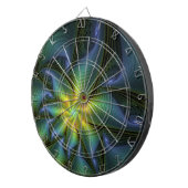 Abstracte Star, glimmende Blauwe Groene Golden Fra Dartbord (Voorkant Rechts)