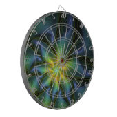 Abstracte Star, glimmende Blauwe Groene Golden Fra Dartbord (Voorkant Links)