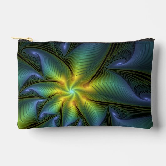 Abstracte Star, glimmende Blauwe Groene Golden Fra Etui (Voorkant)