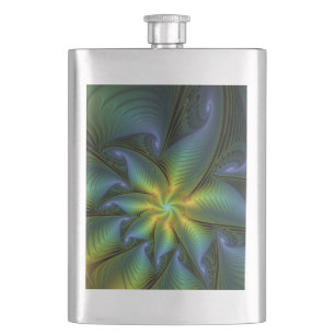 Abstracte Star, glimmende Blauwe Groene Golden Fra Flacon