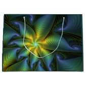 Abstracte Star, glimmende Blauwe Groene Golden Fra Groot Cadeauzakje (Voorkant)