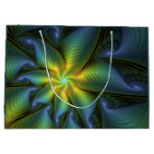 Abstracte Star, glimmende Blauwe Groene Golden Fra Groot Cadeauzakje (Achterkant)