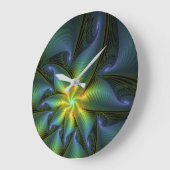 Abstracte Star, glimmende Blauwe Groene Golden Fra Grote Klok (Hoek)