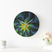 Abstracte Star, glimmende Blauwe Groene Golden Fra Grote Klok (Huis)