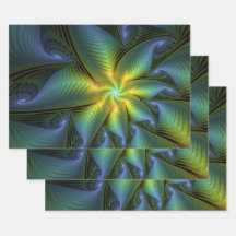 Abstracte Star, glimmende Blauwe Groene Golden Fra