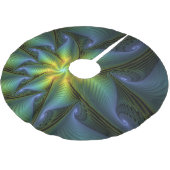 Abstracte Star, glimmende Blauwe Groene Golden Fra Kerstboom Rok (Gekanteld)