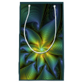 Abstracte Star, glimmende Blauwe Groene Golden Fra Klein Cadeauzakje (Voorkant)