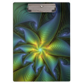 Abstracte Star, glimmende Blauwe Groene Golden Fra Klembord (Voorkant)