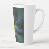 Abstracte Star, glimmende Blauwe Groene Golden Fra Latte Mok (Rechts)