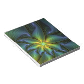 Abstracte Star, glimmende Blauwe Groene Golden Fra Notitieblok (Schuin)