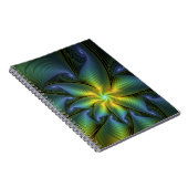 Abstracte Star, glimmende Blauwe Groene Golden Fra Notitieboek (Rechterzijde)