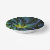 Abstracte Star, glimmende Blauwe Groene Golden Fra Papieren Kommen (Gebogen)