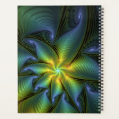 Abstracte Star, glimmende Blauwe Groene Golden Fra Planner (Achterkant)