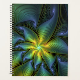 Abstracte Star, glimmende Blauwe Groene Golden Fra Planner