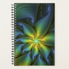 Abstracte Star, glimmende Blauwe Groene Golden Fra Planner