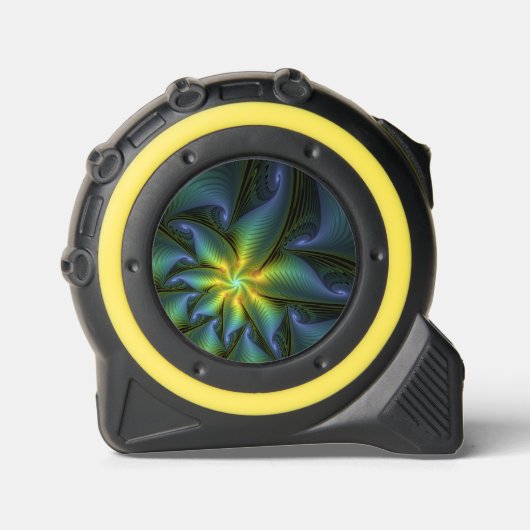 Abstracte Star, glimmende Blauwe Groene Golden Fra Rolmaat (Voorkant)