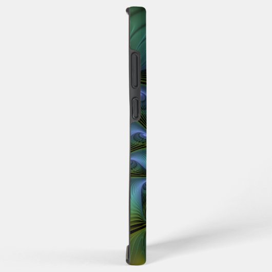 Abstracte Star, glimmende Blauwe Groene Golden Fra Samsung Galaxy Hoesje (Rechterkant)