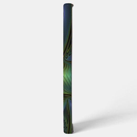 Abstracte Star, glimmende Blauwe Groene Golden Fra Samsung Galaxy Hoesje (Linkerkant)