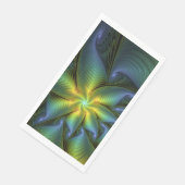 Abstracte Star, glimmende Blauwe Groene Golden Fra Servet (Hoek)