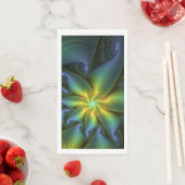 Abstracte Star, glimmende Blauwe Groene Golden Fra Servet (Insitu)