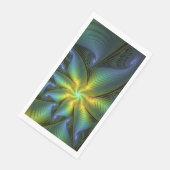 Abstracte Star, glimmende Blauwe Groene Golden Fra Servet (Hoek)