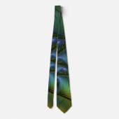 Abstracte Star, glimmende Blauwe Groene Golden Fra Stropdas (Achterkant)