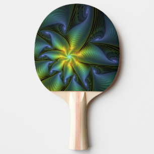 Abstracte Star, glimmende Blauwe Groene Golden Fra Tafeltennisbatje