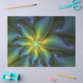 Abstracte Star, glimmende Blauwe Groene Golden Fra Tissuepapier (Craft)