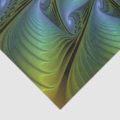 Abstracte Star, glimmende Blauwe Groene Golden Fra Tissuepapier (Detail)