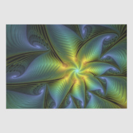 Abstracte Star, glimmende Blauwe Groene Golden Fra Tissuepapier