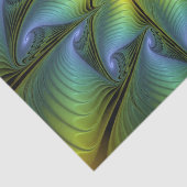 Abstracte Star, glimmende Blauwe Groene Golden Fra Tissuepapier (Detail)