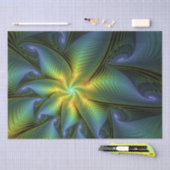 Abstracte Star, glimmende Blauwe Groene Golden Fra Tissuepapier (Craft)