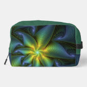 Abstracte Star, glimmende Blauwe Groene Golden Fra Toilettasje (Achterkant)