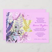 Abstracte Star Jewish Baby Noaming Invitation Hebr Kaart (Voorkant / Achterkant)